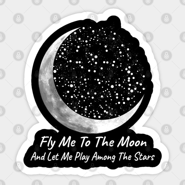 Fly Me To The Moon Sticker by xylalevans